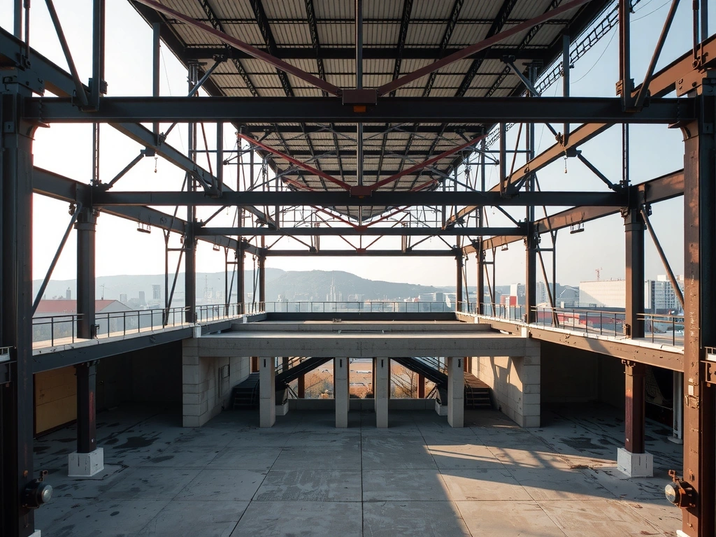 Ocelová kostra administrativní budovy